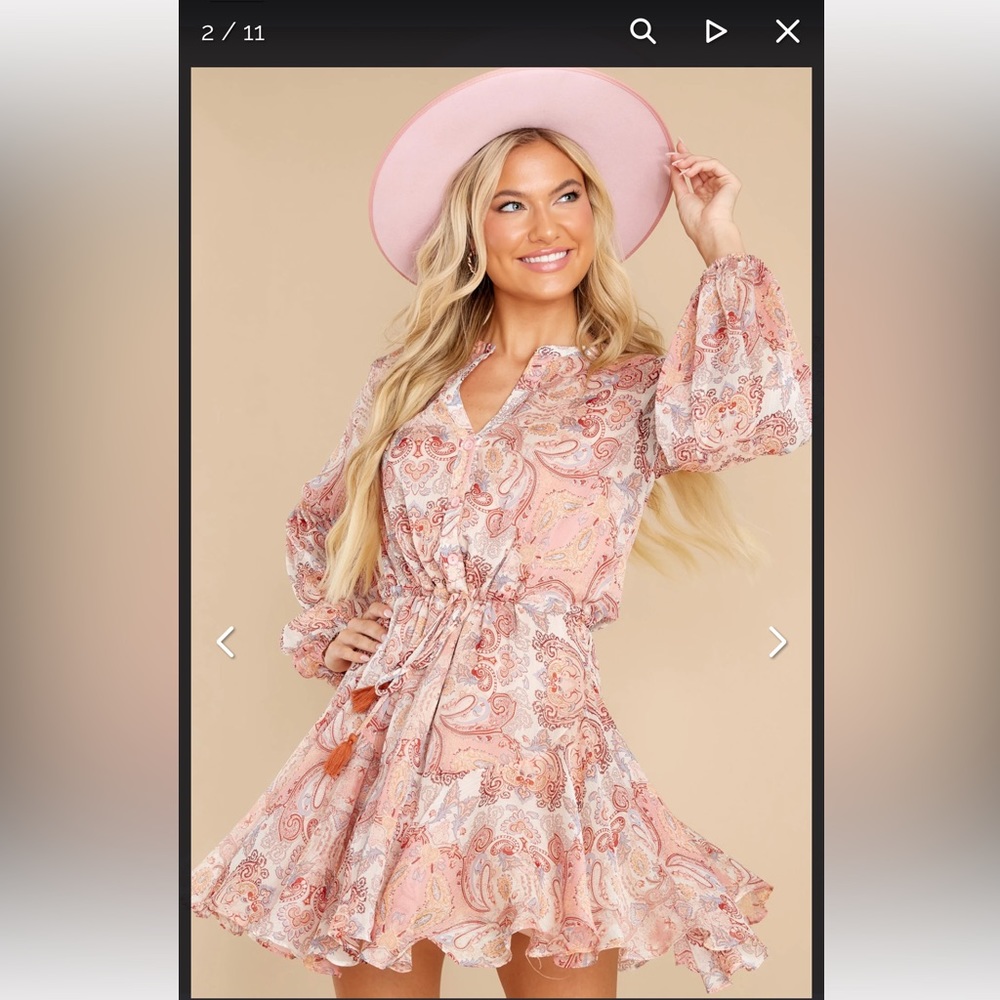 In Real Time Pink Multi Print Dress